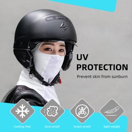 ROCKBROS Summer Balaclava Face Mask Cooling Neck Gaiter Breathable Face Covering Motorcycle Cycling for Men Women White