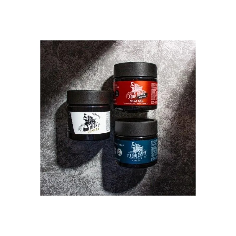 Lobo Negro Hunter Cera Gel Hombre Para Cabello Barba 250g