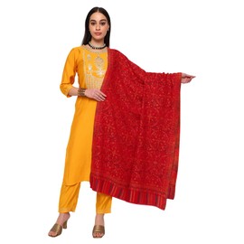 La Vastraa Pashmina Feel Soft Kani Cashmere Shawl - Women Shawls and Wraps for evening dresses Red