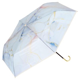 Wpc. PT-0067-002 (Vinyl Umbrella) Ink Art Umbrella, Mini Sky Blue, Folding Umbrella, Long Usable, Ribs, 19.3 inches (49 cm), Hand Open, 6.8 oz (195 g), Lightweight, Women's, Commuting to Work, School,