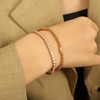 TRUMIGA Pulsera de Oro para Mujer, Pulsera Apilada de Doble
