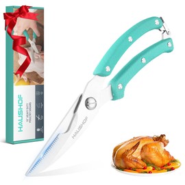 HAUSHOF Kitchen Shears for Food Stainless Steel Sharp Kitchen Scissors for Bones