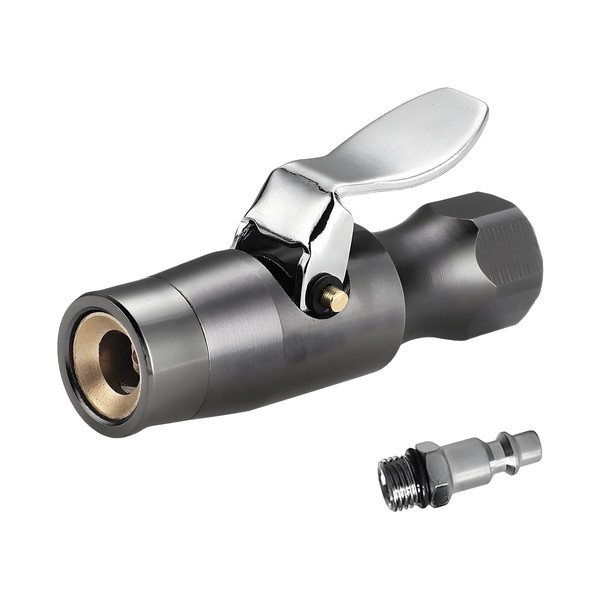 NYTKL Locking Air Chuck, Double Jaws Closed Flow Lock on