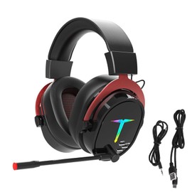 Wireless & Wired Gaming Headset, Bluetooth Gaming Headset with Microphone, Bluetooth Headphones Over Ear 600mAh with Comfortable Headband for Travel Work Gaming