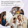GuruNanda Folding Toothbrush with Built-in Cover & Toothpaste with Hydroxyapatite,