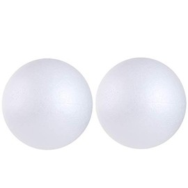 2PCS 7.9 Inch White Foam Balls Polystyrene Craft Balls Styrofoam Balls for Art, Craft, Household, School Projects and Christmas Easter Party Decorations