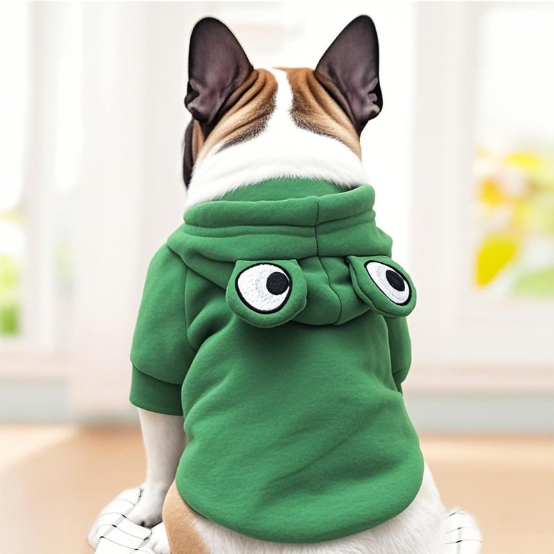 Pet Clothing Dog Transformation Shaped Hoodie (Frog,XL)
