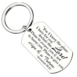 Christian Keychain Jeremiah 29:11 Inspirational Keychains Motivational Key Chains Cross keychain Bible Verse Keychain Jesus