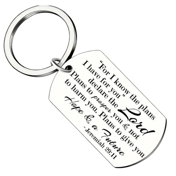Christian Keychain Jeremiah 29:11 Inspirational Keychains Motivational Key Chains Cross