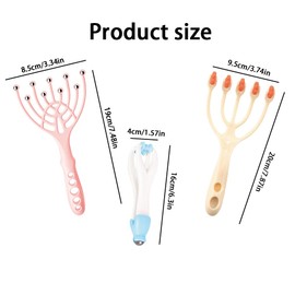 Scalp Massager,Handheld Claw Head Massager Hair Growth, 2-in-1 Finger Massager, Deep Stress Relax & Stress Reduction in The Office Home Manual Head Massage SPA Father's Day and Mother's Day Gifts