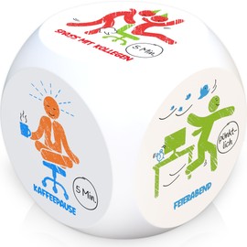 GLÜCKSGUT® Anti-Stress Cube, Pictograms, Funny Stress Cube, 6 Designs, Gift Box & Instructions, Anti-Stress Toy, Colleague Gift, Office Gift, Anti-Stress Gift, Stress Relief