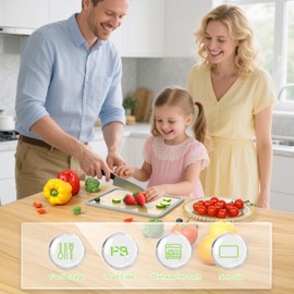 IDekooror Cutting Board, Tempered Glass Cutting Board for Kitchen Counter, 2Pcs Chopping Board Set with Non-Slip Silicone Edges, Heat Resistant, Dishwasher Safe, Kitchen Decoration