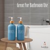 Loochica Blue 2 Pack Glass Soap Dispenser Set, Hand and