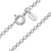 Amberta 925 Sterling Silver 1 mm Rolo Belcher Chain Necklace