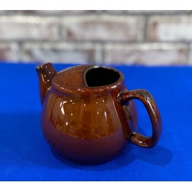 Johnson & Johnson Handcrafted Johnson Rose Small Brown Glazed Tea Pot 16oz Ceramic Small Tea Pot