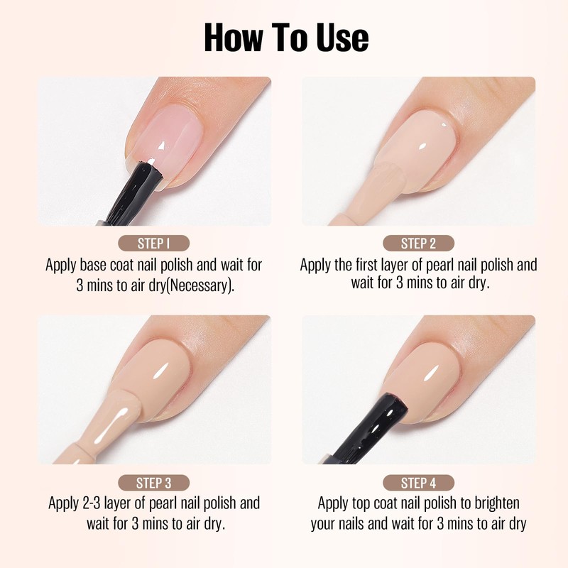 Soft Pink Perfume Nail Polish 15ml Quick Dry Air Dry