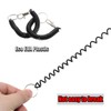 PINE & LINEN 14PCS Black Spiral Keychain, Anti-lost Safety Key