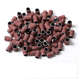 Aliotech 100pcs Professional Sanding Bands for Nail Drill Manicure Pedicure Grit File Sanding Piece Set Nail Art Tool (180#)