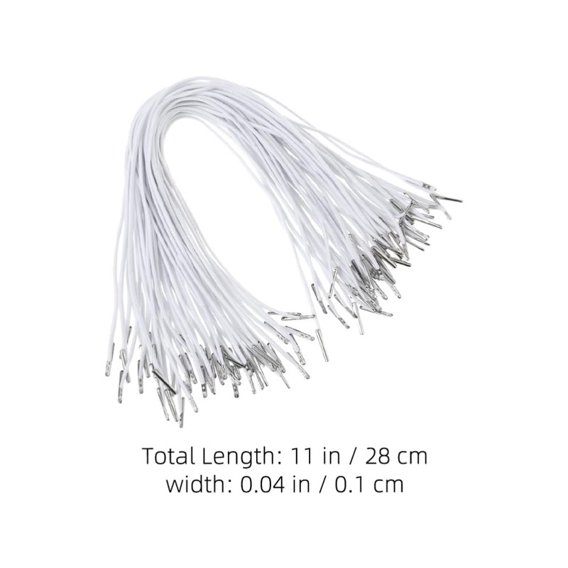 Operitacx 150Pcs Elastic Barbed Cords with Metal Ends, Stretch Loop