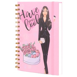 MGGAO Spiral Notebook Journal, A5 Hardcover Notebooks for Women Girls, College Ruled Lined Journal, 100 GSM Paper, for School Note Taking Journaling writing