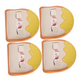 Outanaya Cute Toast Shape Makeup Powder Puff Soft Setting Powder Sponge for Liquid Foundation Travel Box for Easy Application