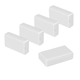 LeMotech Project Box 5 Pieces ABS Plastic Electrical Project Case Small Junction Box for Electronics White 1.97 x 1.10 x 0.59 inch (50 x 28 x 15 mm)