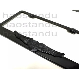 License Plate Frame Shop 1x (Black) For F150 HD 3D Emblem BLACK Stainless License Plate Frame RUST FREE