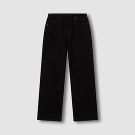 JAJU [JAJU/자주] 여 기모 스트레이트 데님 팬츠_블랙 [JAJU] Women's Fleece-Lined Straight Denim Pants_Black