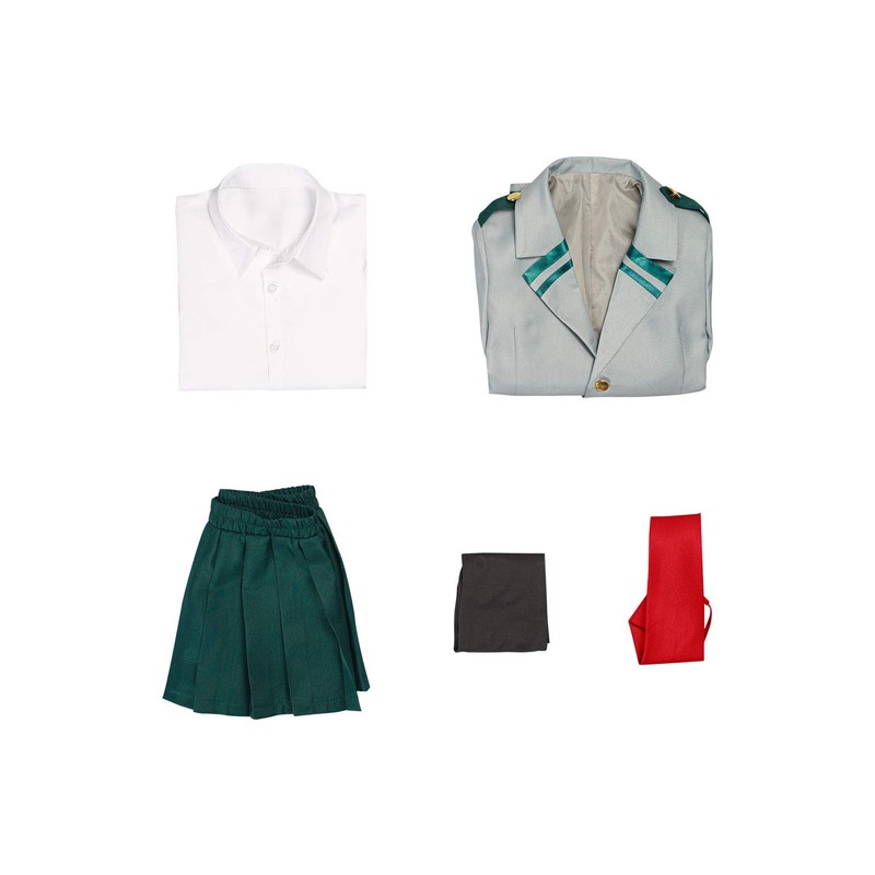 Verycos Kids Ochaco Uraraka Cosplay Costume Outfit Tsuyu Asui School