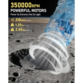 350000 RPM Cordless Leaf Blower -21V Handheld Design Lawn Blowers with2 X 3.0ah Battery, Portable Dust Cleaner Blower for Snow, Lightweight for Patio, Lawn, Yard, Deck Cleaning-Blue