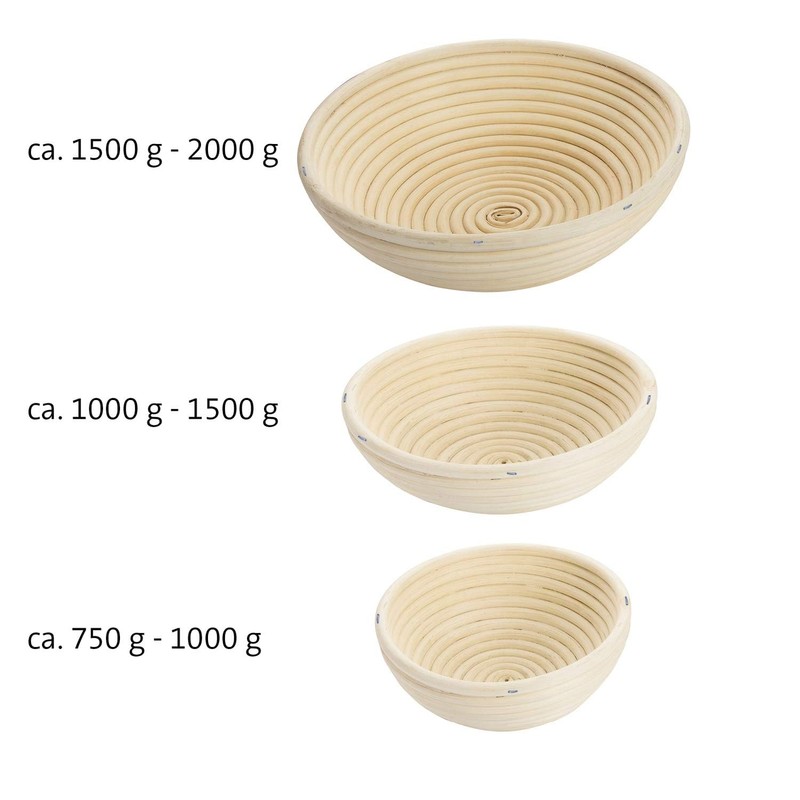 Westmark Proofing Basket for 1500-2000 grams of bread dough, round,