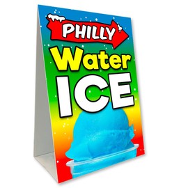 Philly Water ICE Economy A-Frame Sign 24" Wide by 36" Tall (Made in The USA)
