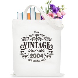 VivaJoy 21st Birthday Gifts for Her, Canvas Tote Bag, 21st Birthday Gift Ideas, Presents for Her, Presents for Daughter Friend Sister, Reusable Shopping Bags
