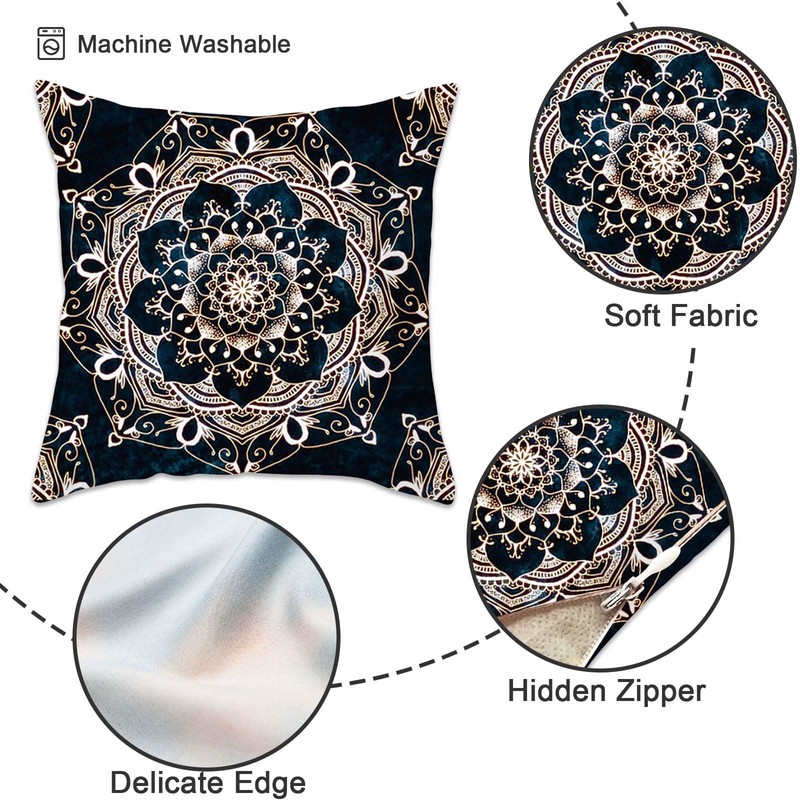 Betadistor Black Cushion Covers 4 Pack 45 x 45 cm