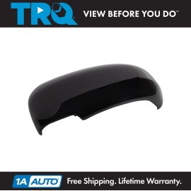 TRQ Exterior Mirror Cap Cover Black LH Driver Side for 10-15 Toyota Prius