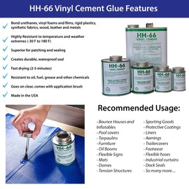 Moose Supply HH-66 Vinyl Repair Kit | Inflatable Bounce House Repair Kit | Purple Marble | Includes 4 Ounce Adhesive and Vinyl Roll | for Flexible, Waterproof Repairs of Tears, Punctures, and Holes