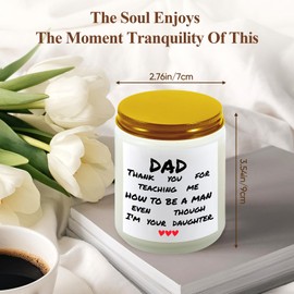 Gifts for Dad from Daughter or Son - Lavender Soy Candle for Dad, Birthday, Father’s Day, or Holiday Gift for Papa, Daddy