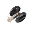 Dixiao Stainless Steel Black Round Recessed Door Lock, Hidden Install