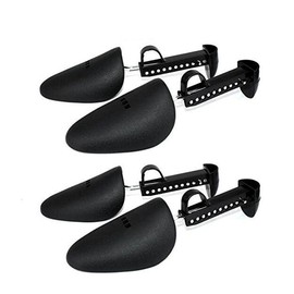 Men's Practical Adjustable Portable Plastic Shoe Tree Shoe Stretcher Shaper Boot Holder Shoe Support (2 Pairs)