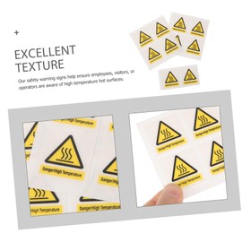 IWOWHERO Scald Warning Decal Stickers 10 Sheets High Temp Label for Kitchen Coffee Mechanical Equipment Safety