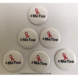 Presidential Election Historical Center #MeToo Red and White Special Interest Buttons (MEETOO-702)