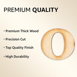 2-Inch Decorative Wooden Letter O - Alphabet Block Letters for DIY Wall Signs, Table & Shelf Decorations - Wood Letters for Crafts & Party Decor