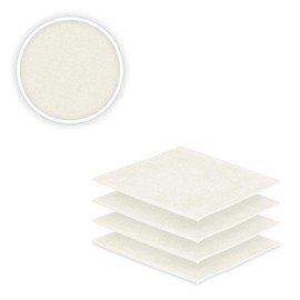 EXKLUSIV HEIMTEXTIL Flannel Set of 4 30 x 30 cm Natural White