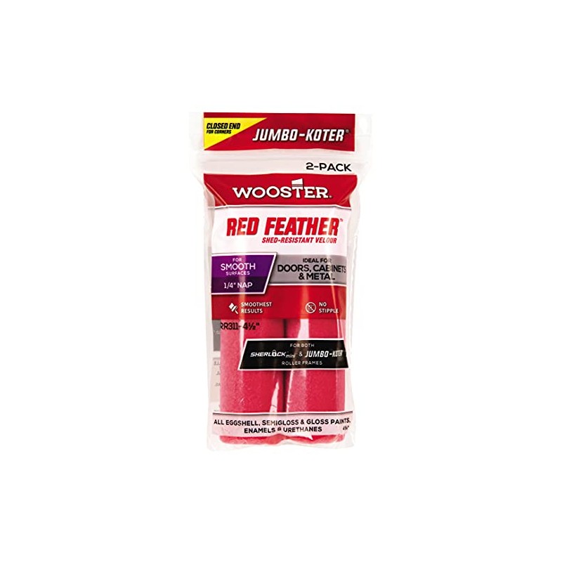 Wooster Brush RR311-4 1/2 Jumbo-Koter Red Feather Shed Resistant Paint