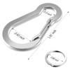 sprookber 2" Small Carabiner Clip, D Ring Caribeener, Spring Snap