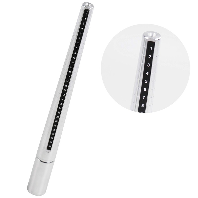 Cnstzbc Professional Jeweler Supervised Ring Gauge Size Bar 1-30, Gemstones
