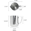 TrueCraftware-12 oz. Stainless Steel Frothing Milk Pitcher- Espresso Steaming Pitcher