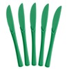 Exquisite Disposable Green Plastic Knives 50 Pcs - Heavy Duty