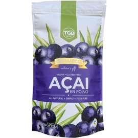 TGB SUPERFOODS | Açaí Berry en Polvo Orgánico | 100% Puro | Superalimento Natural, Vegano y Gluten Free | Aporte de Vitaminas y Minerales | Promueve la Energía y una Mejor Digestión | Contenido 250 g