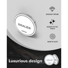 HEITOK 600-Piece Casino Poker Chip Set with Denominations, 11.5g Weighted Chips, 2 Decks, Compact Aluminum Case for Texas Hold'em, Blackjack